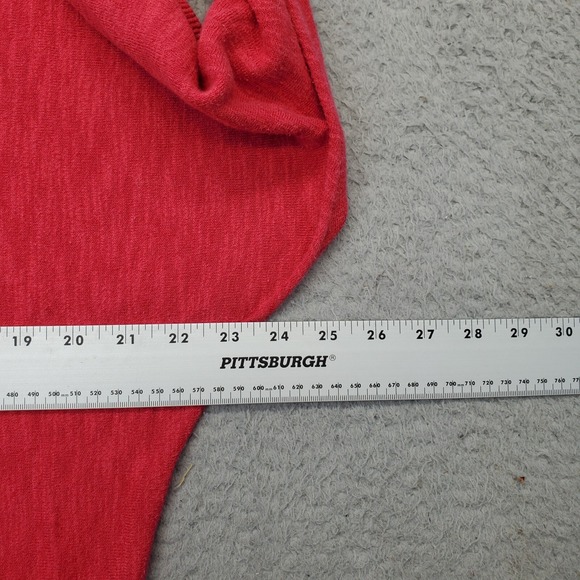 Athleta Pullover Sweater Women's Medium Pink Boat Neck Ribbed Cuffs Long Sleeves - Picture 4 of 6